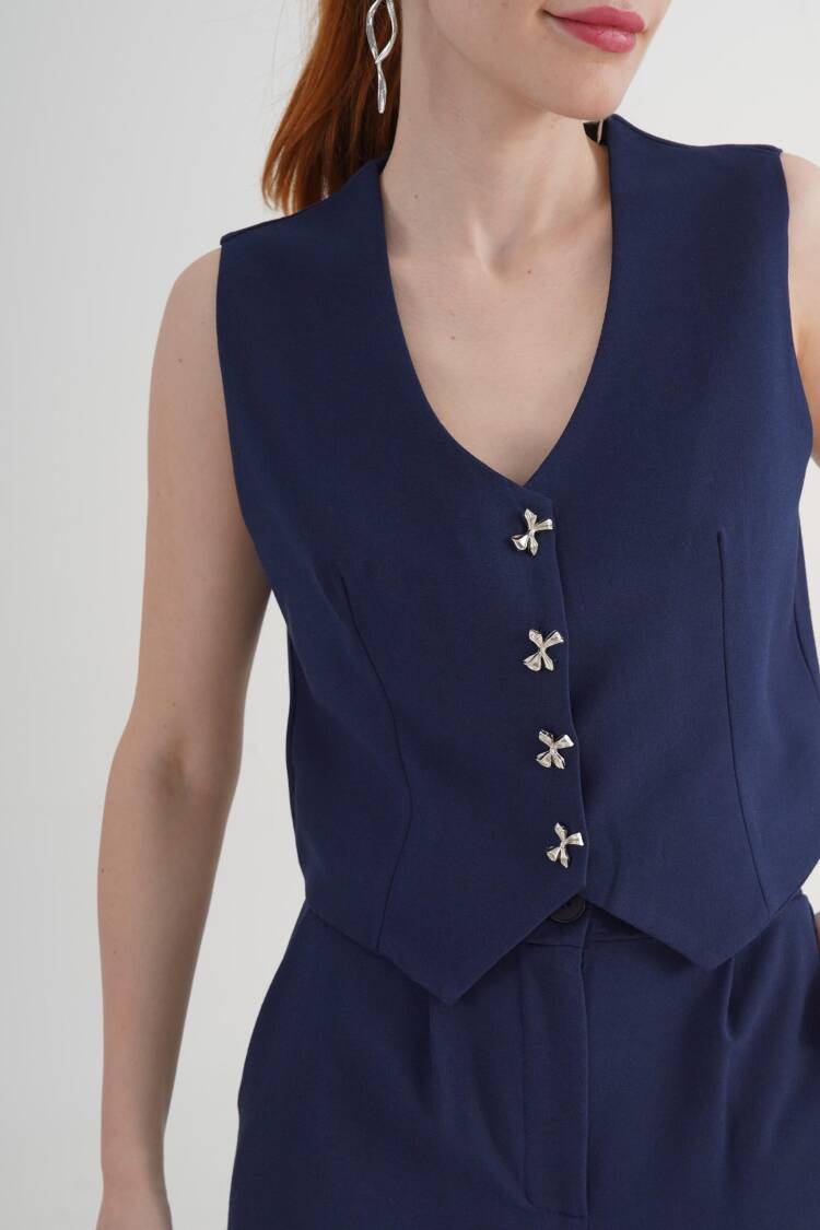 NavySet With Elegant Palazzo Pants