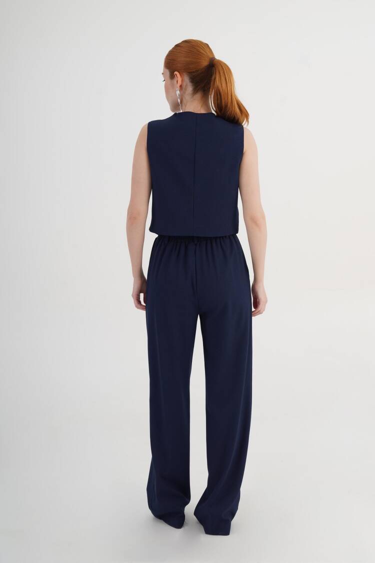 NavySet With Elegant Palazzo Pants
