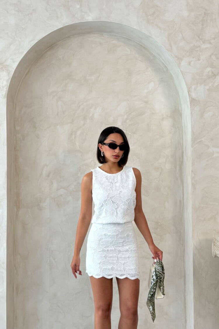Bodycon Mini Skirt High Waist Floral Design