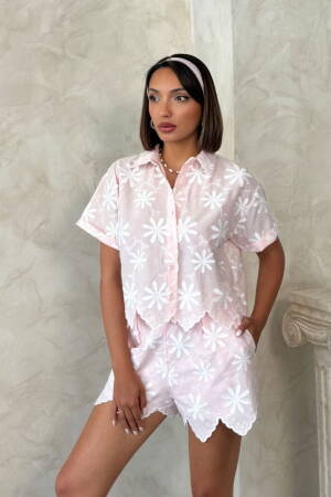Casual Floral Buttoned Shirt With Notched Neck - Brand: Topshow - Women's Clothing Wholesale - Globality Store