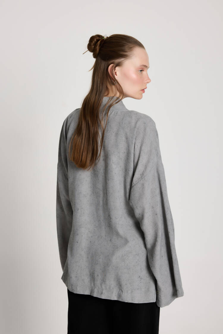 Kimono Oversized V-Neck Tie Closure