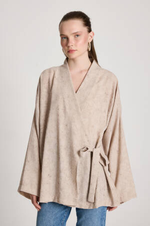 Beige Ethnic Modest Casual Elegant Kimono - Brand: First Angels - Women's Clothing Wholesale - Globality Store