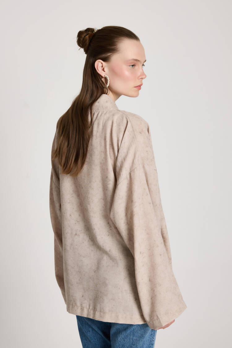 Beige Ethnic Modest Casual Elegant Kimono