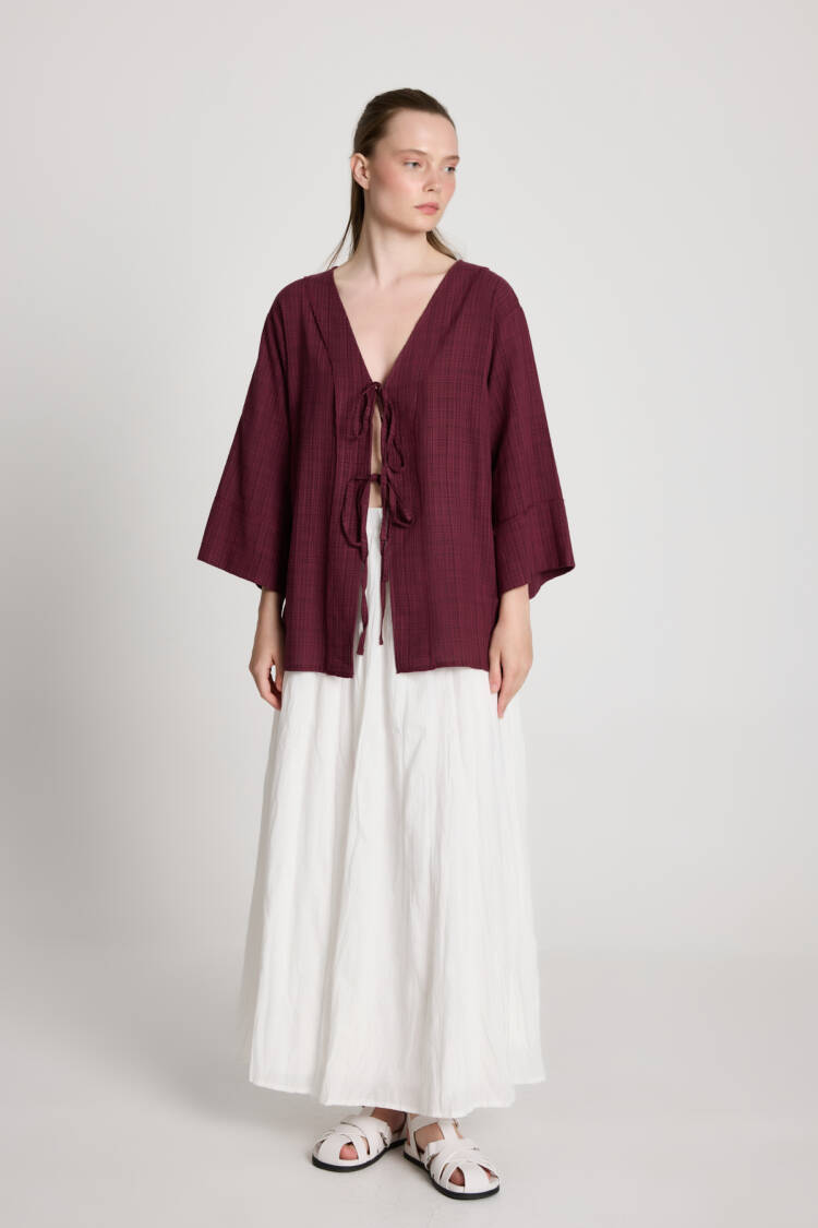Kimono Oversized Fit With Tie Closure - Brand: First Angels - Women's Clothing Wholesale - Globality Store