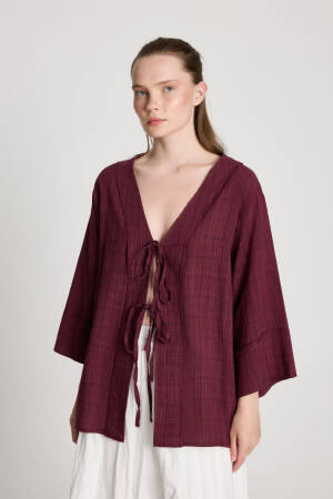 Kimono Oversized Fit With Tie Closure - Brand: First Angels - Women's Clothing Wholesale - Globality Store