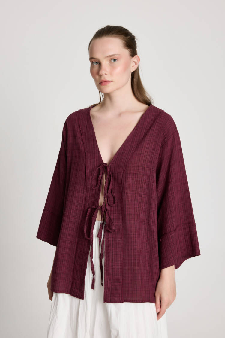 Kimono Oversized Fit With Tie Closure