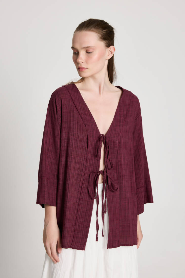 Kimono Oversized Fit With Tie Closure