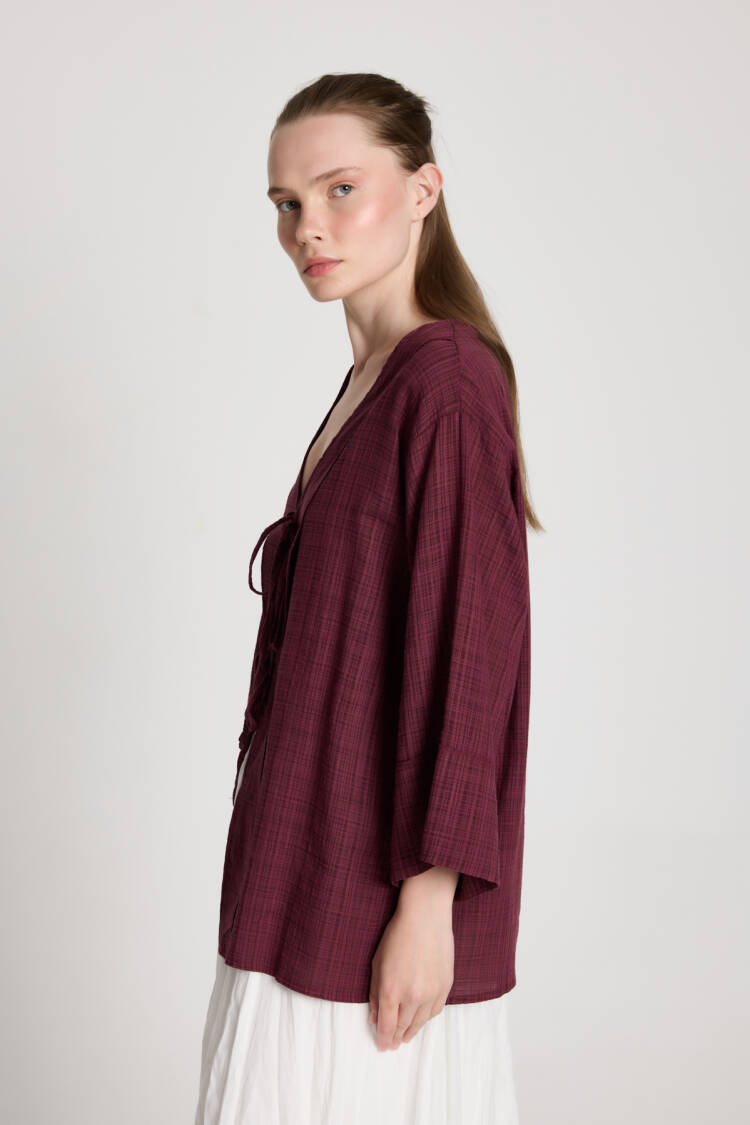 Kimono Oversized Fit With Tie Closure