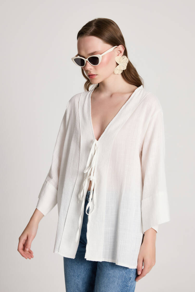 White Kimono Casual Boho Ethnic Elegant Style