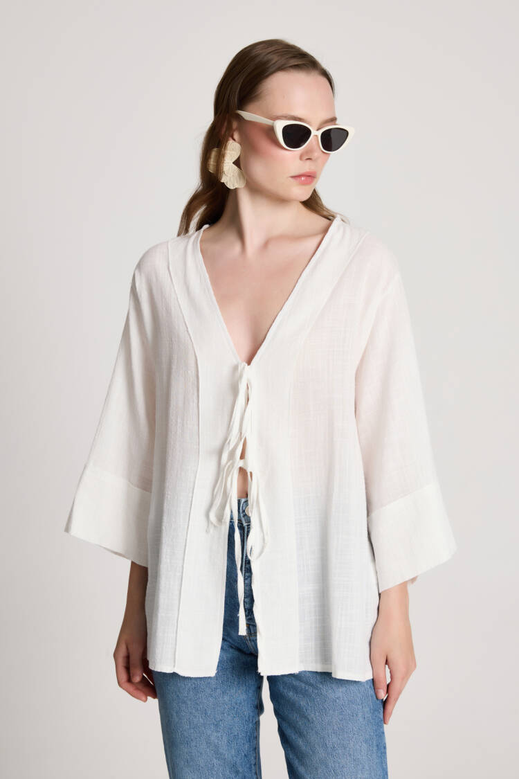 White Kimono Casual Boho Ethnic Elegant Style