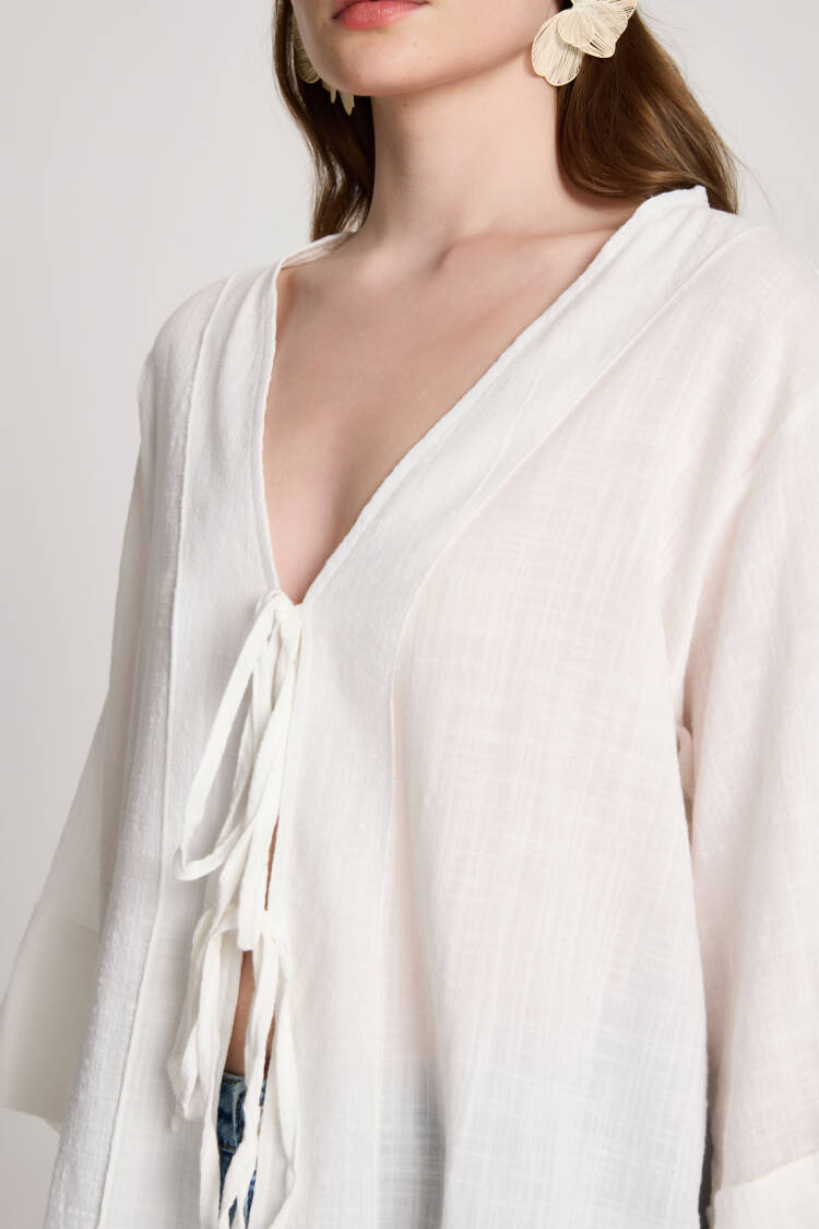 White Kimono Casual Boho Ethnic Elegant Style