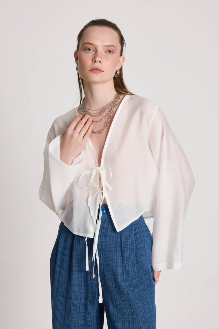 Ethnic Kimono With Tie Closure - Brand: First Angels - Women's Clothing Wholesale - Globality Store