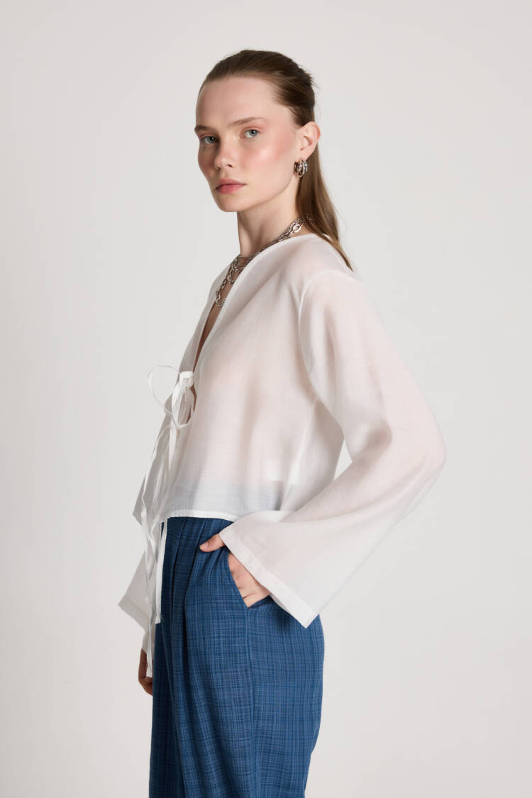 Ethnic Kimono With Tie Closure