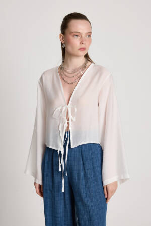 Ethnic Kimono With Tie Closure - Brand: First Angels - Women's Clothing Wholesale - Globality Store