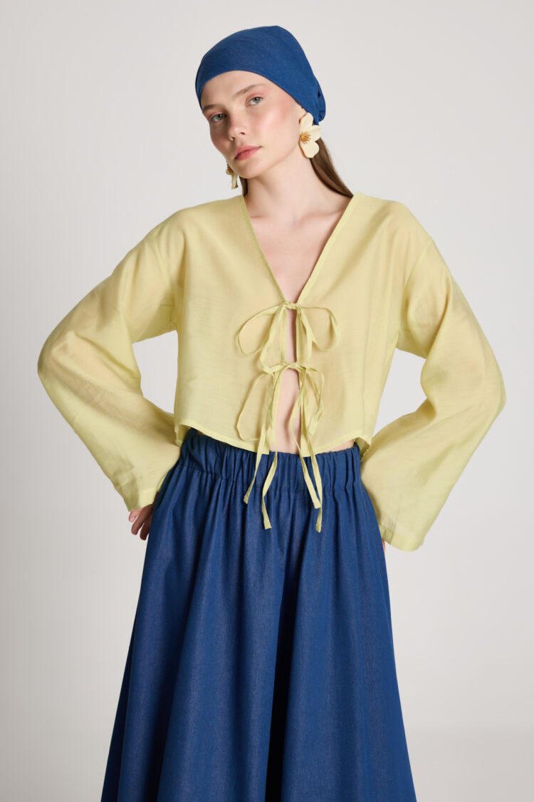 Yellow Kimono Ethnic Boho Elegant Long Sleeve Tie - Brand: First Angels - Women & Kids, Baby Clothes Wholesale - Globality Store