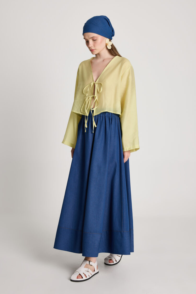 Yellow Kimono Ethnic Boho Elegant Long Sleeve Tie