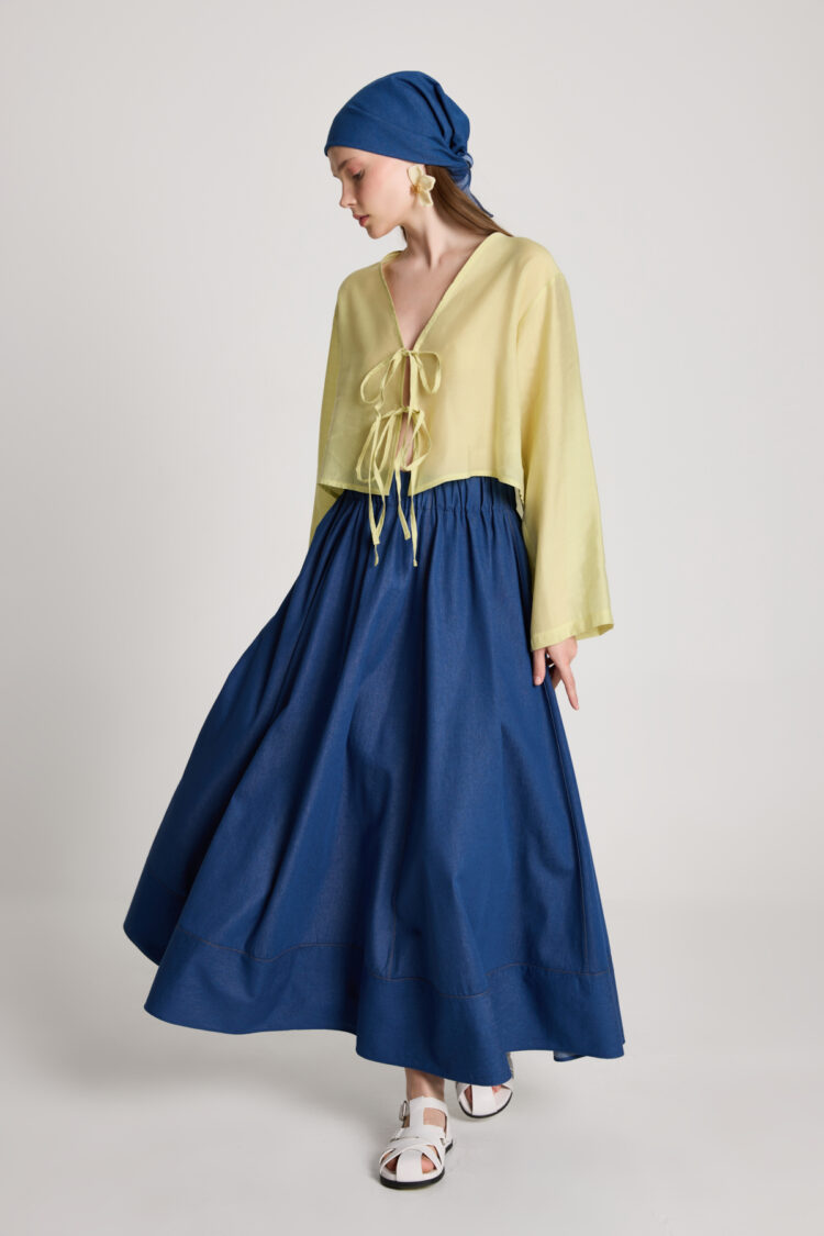 Yellow Kimono Ethnic Boho Elegant Long Sleeve Tie