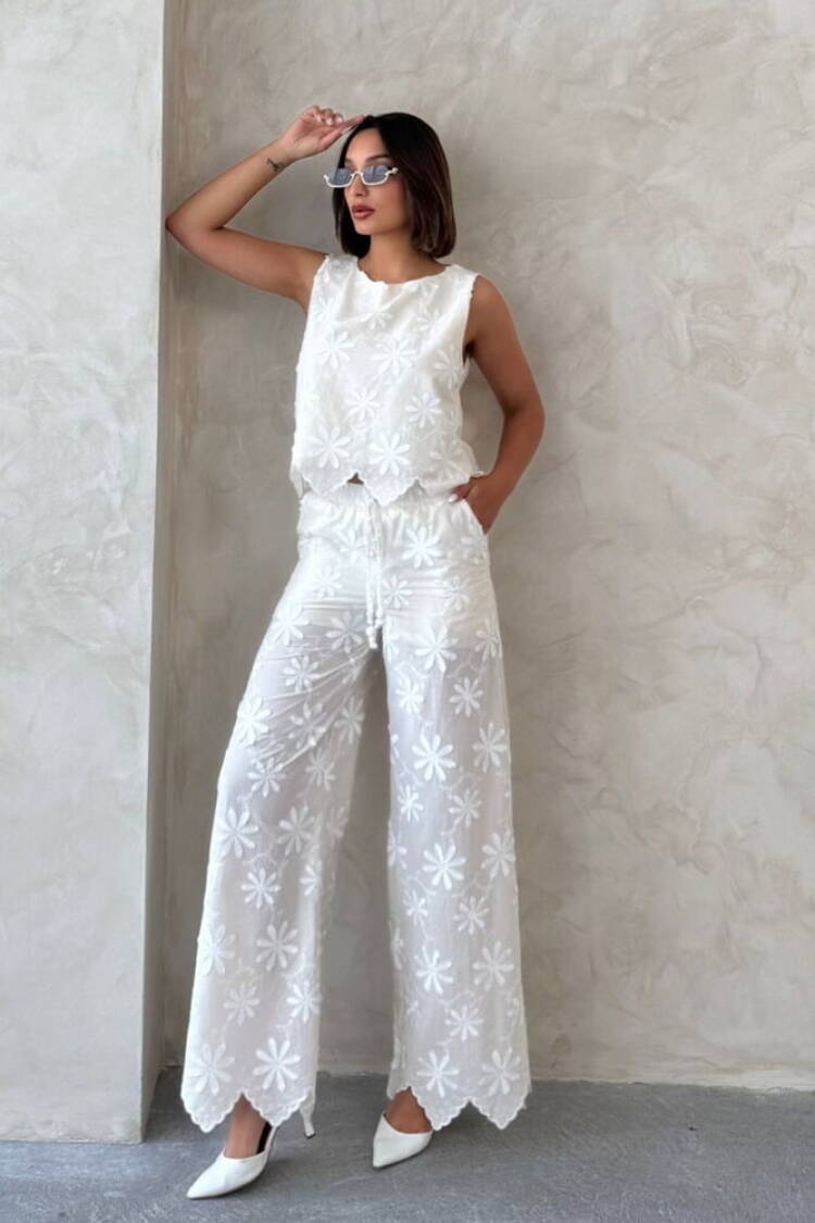 White Palazzo Pants