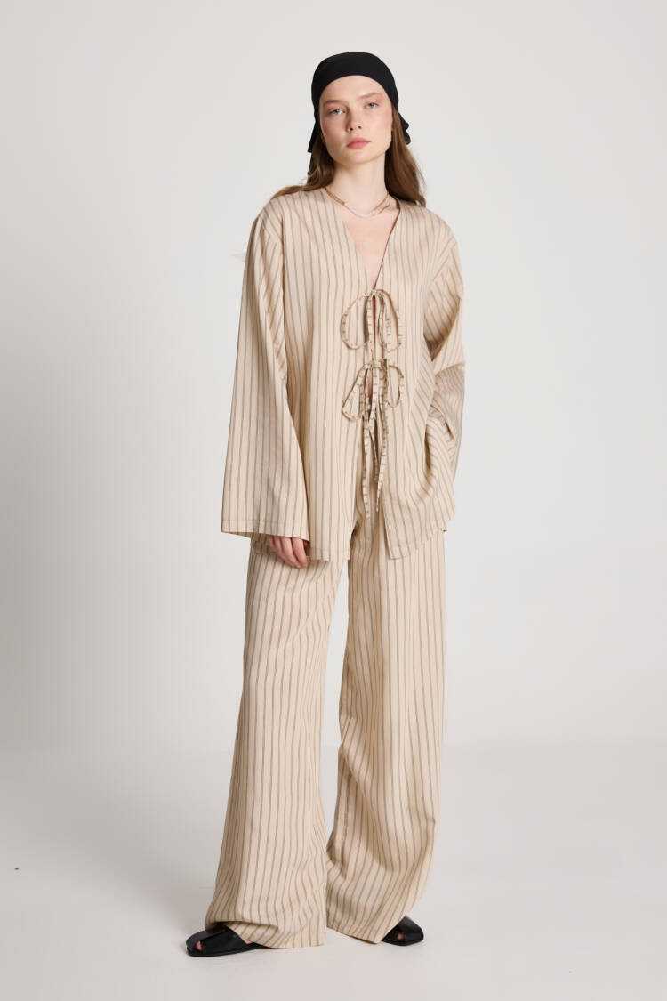 Striped Elegant Casual Suit - Brand: First Angels - Women's Clothing Wholesale - Globality Store