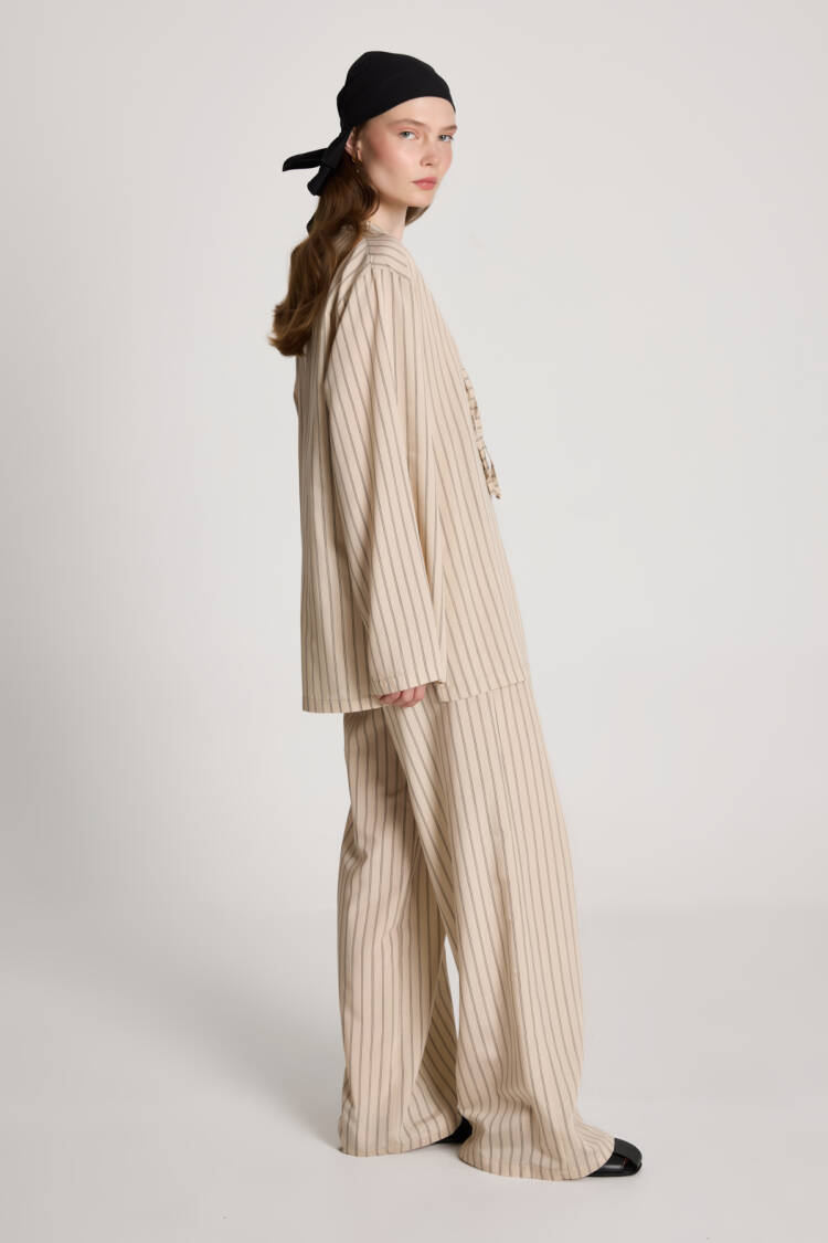 Striped Elegant Casual Suit