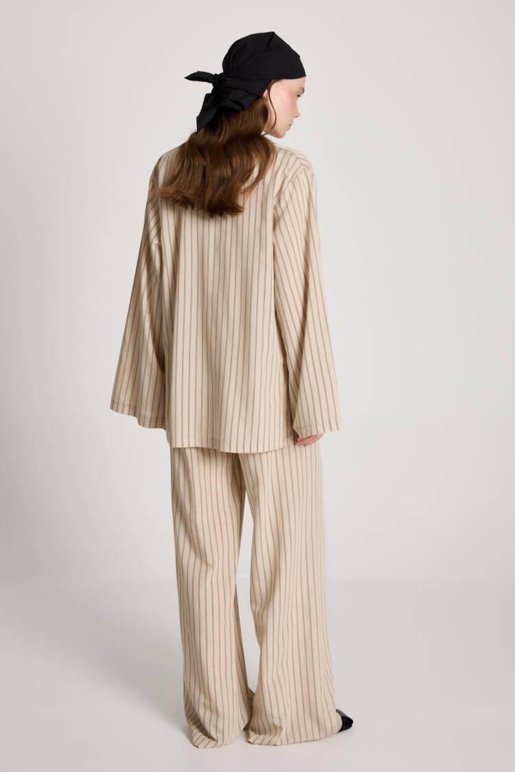 Striped Elegant Casual Suit