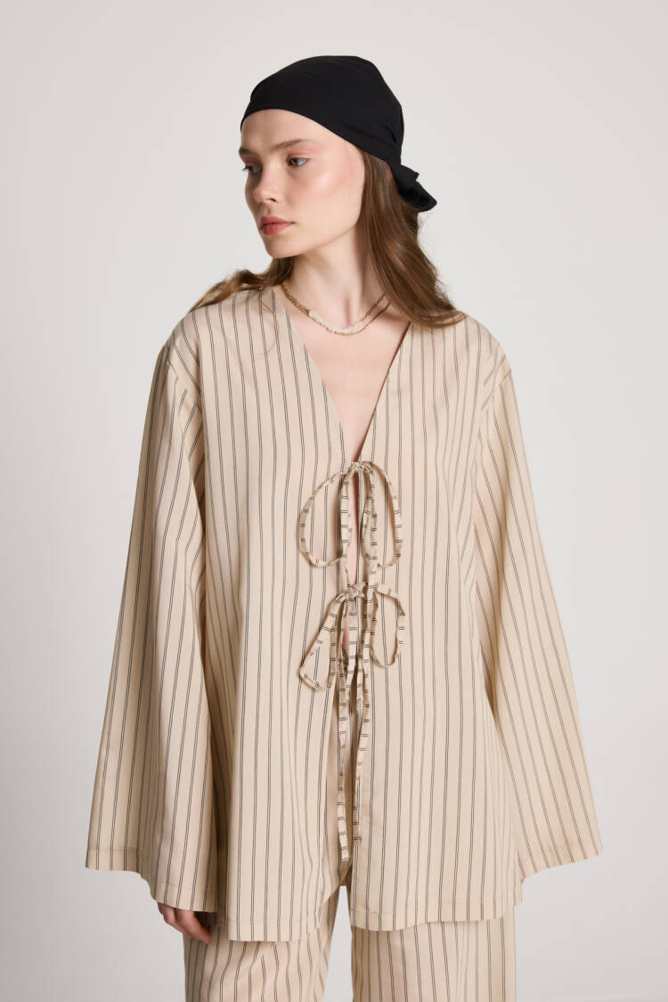 Striped Elegant Casual Suit