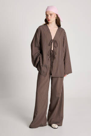 Striped Casual Oversized Suit - Brand: First Angels - Women's Clothing Wholesale - Globality Store