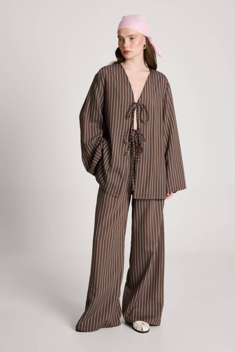 Striped Casual Oversized Suit - Brand: First Angels - Women's Clothing Wholesale - Globality Store