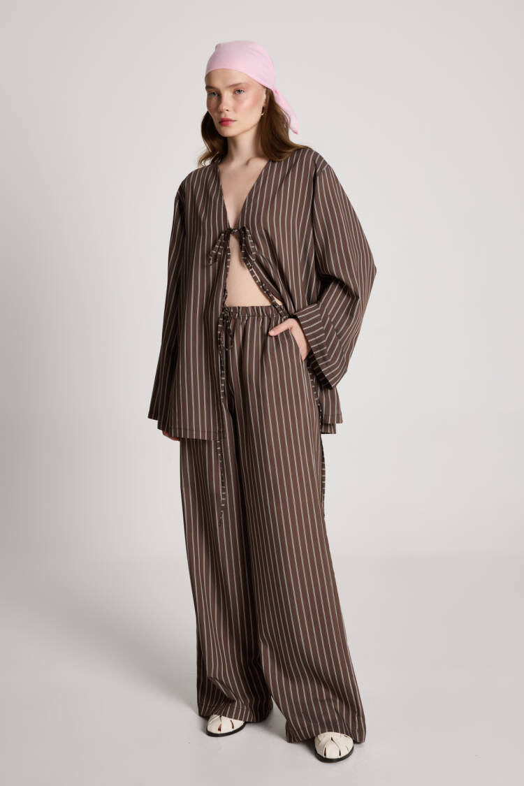 Striped Casual Oversized Suit