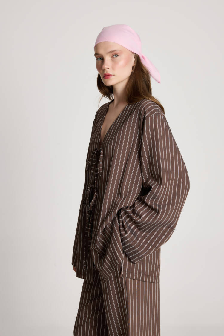 Striped Casual Oversized Suit