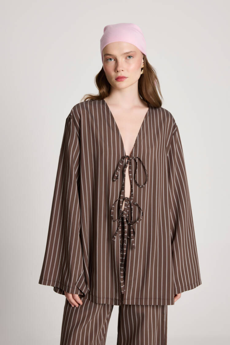 Striped Casual Oversized Suit