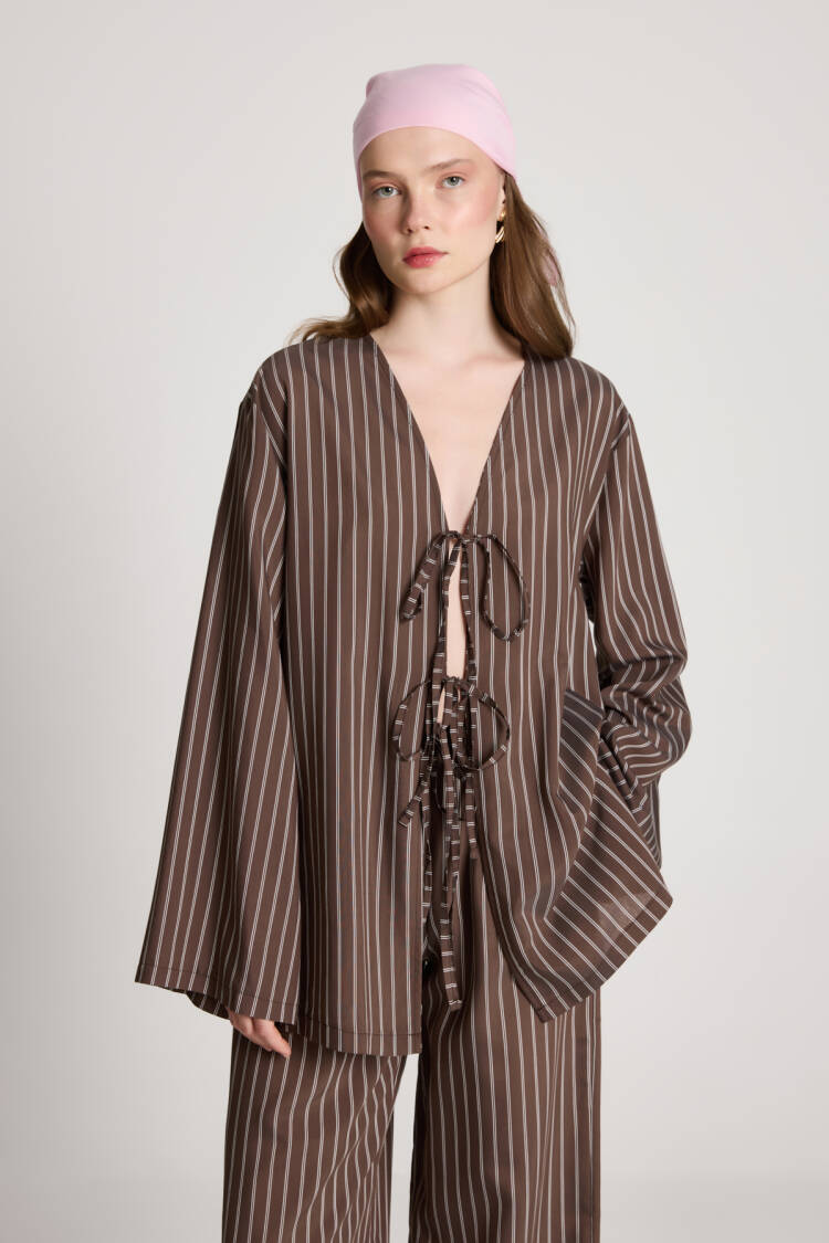 Striped Casual Oversized Suit