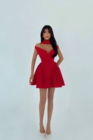 Red Sexy Elegant Fit And Flare Mini Dress - Brand: EYYO ATELIER - Women & Kids, Baby Clothes Wholesale - Globality Store