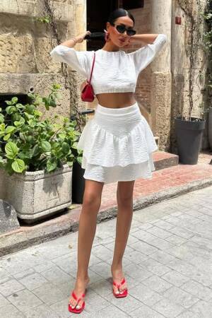 Layered Mini Skirt Set - Brand: Sobe Istanbul - Women's Clothing Wholesale - Globality Store