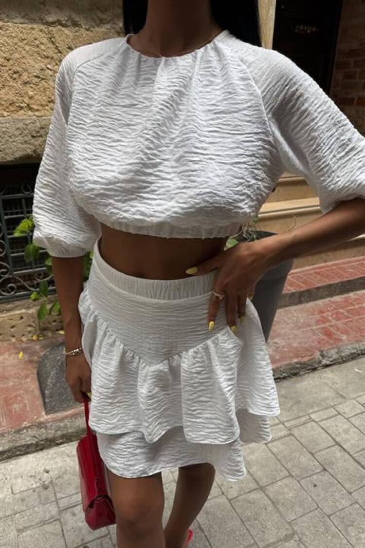 Layered Mini Skirt Set