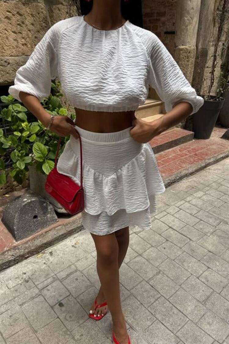 Layered Mini Skirt Set