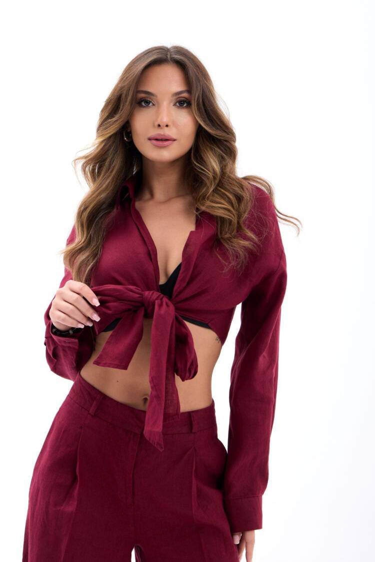 Crop Top With Long Sleeves