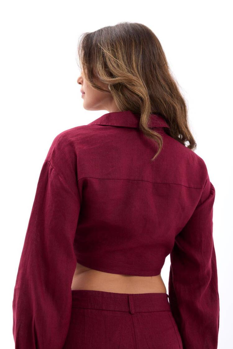 Crop Top With Long Sleeves