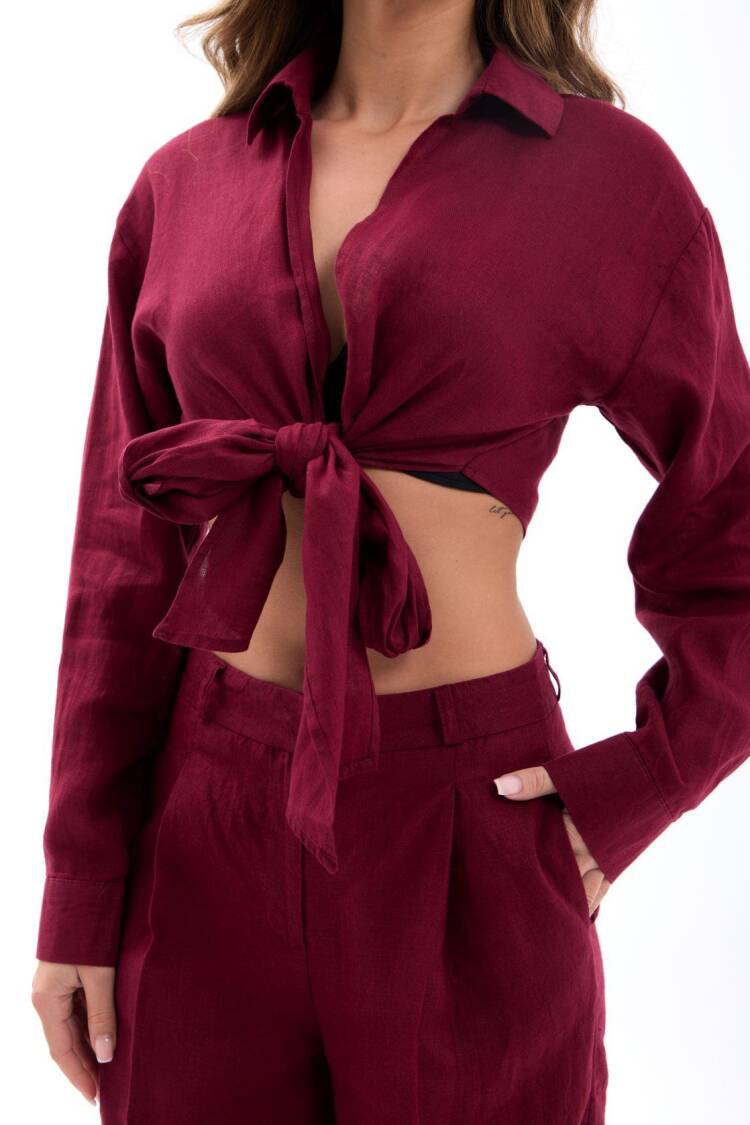 Crop Top With Long Sleeves