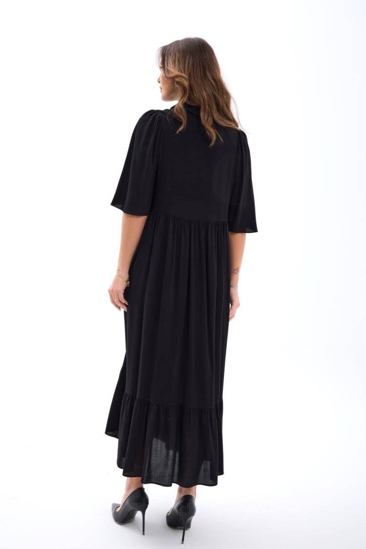 Casual Elegant Maxi Shirt Dress
