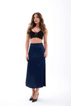 Slip Midi Skirt High Waist Elegant Formal - Brand: Fame - Women's Clothing Wholesale - Globality Store