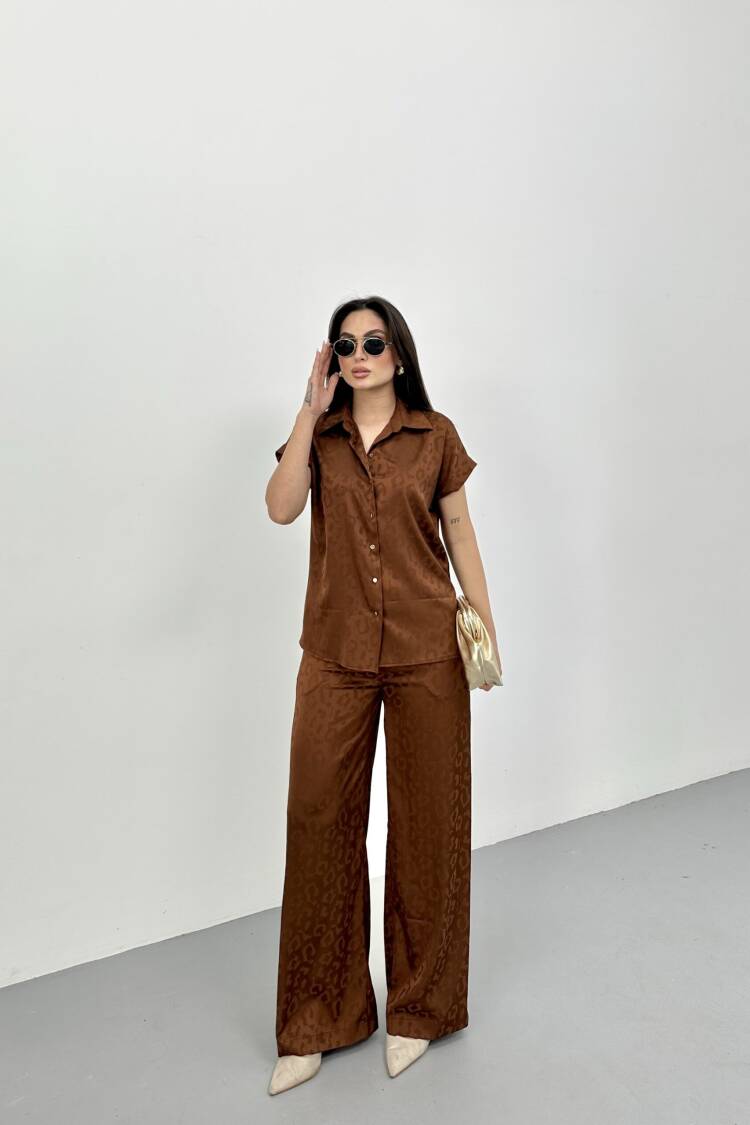 Brown Casual Elegant Vintage Retro Shirt - Brand: STEPS - Women's Clothing Wholesale - Globality Store