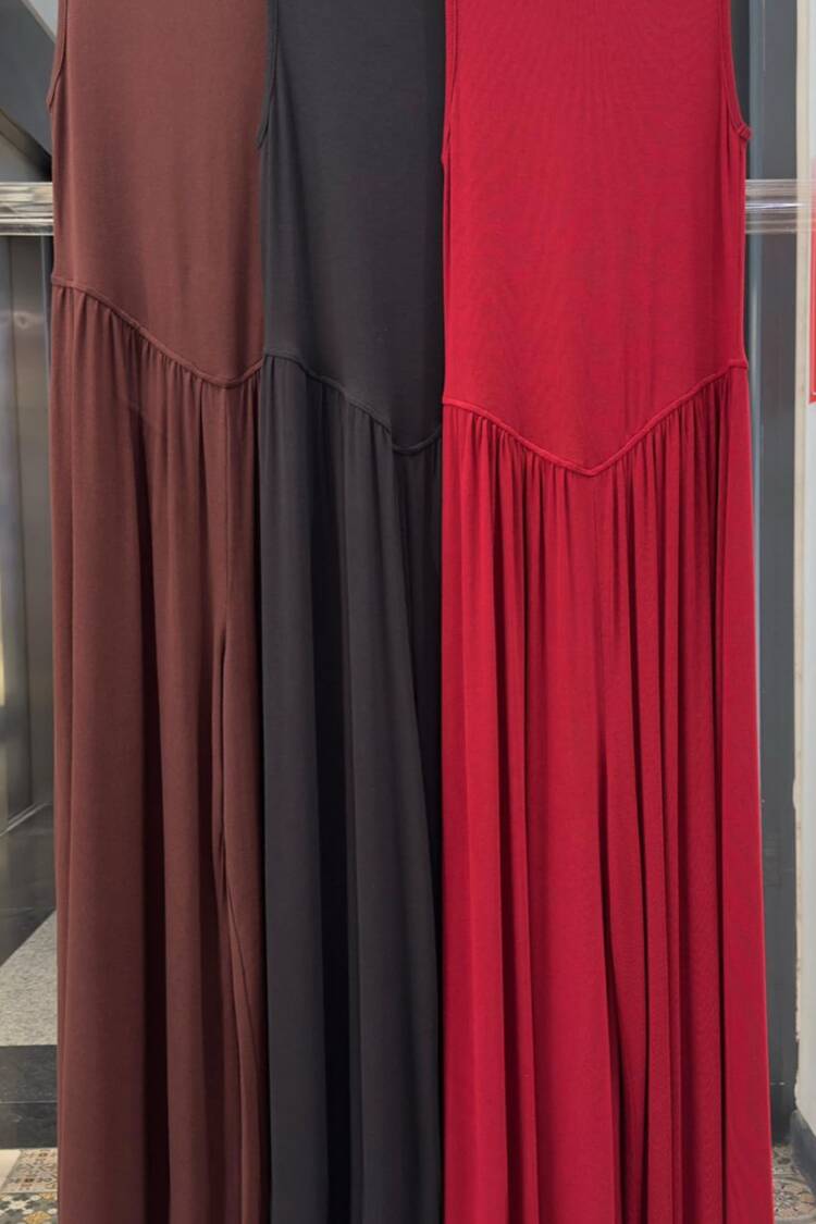 Brown Cami Jumpsuit Sleeveless Zip Up - Brand: Cream Rouge - Women's Clothing Wholesale - Globality Store