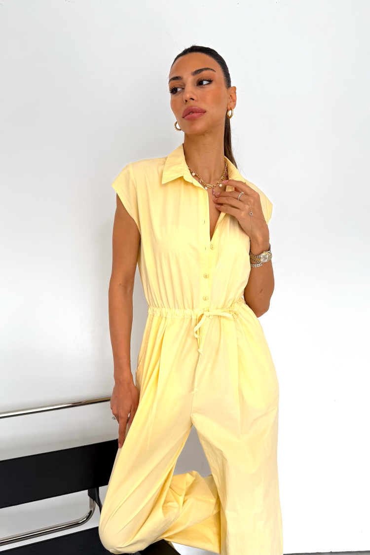 Shirt Jumpsuit Sleeveless Casual Elegant