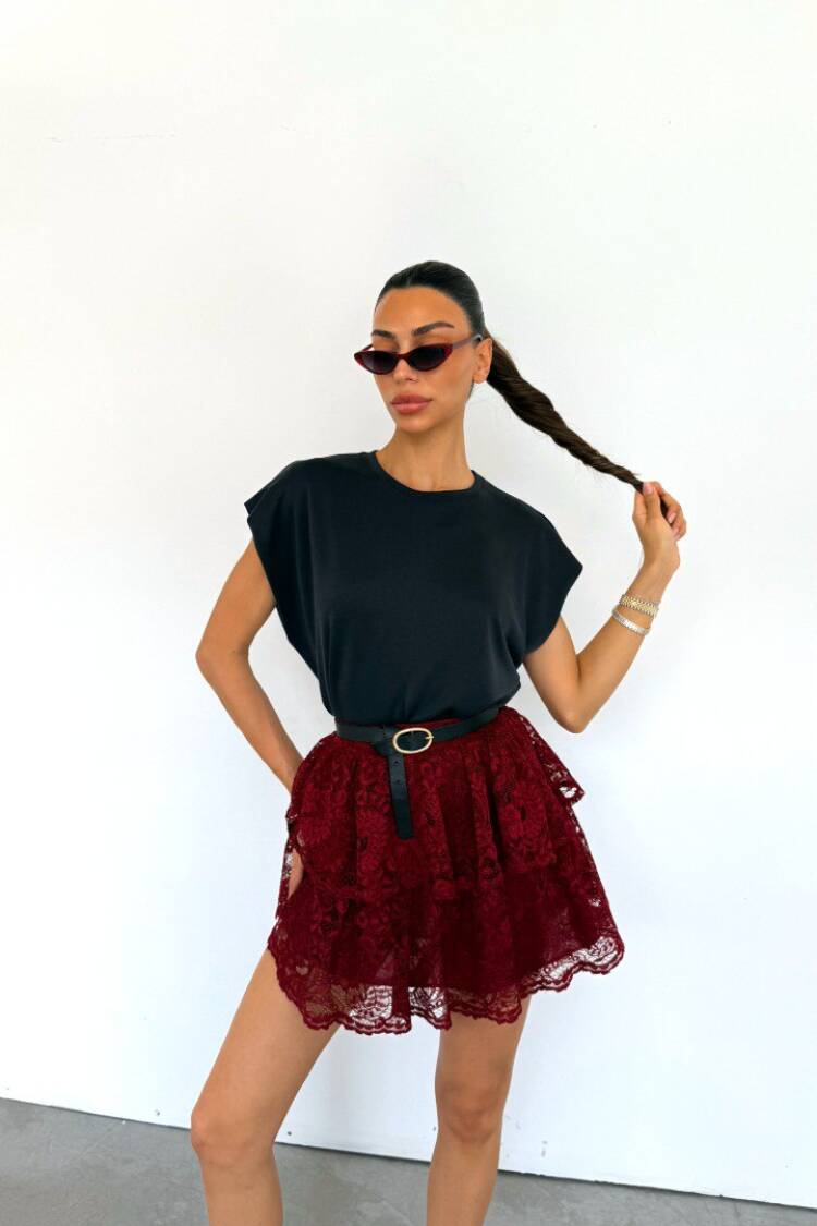 Layered Mini Skirt High Waist