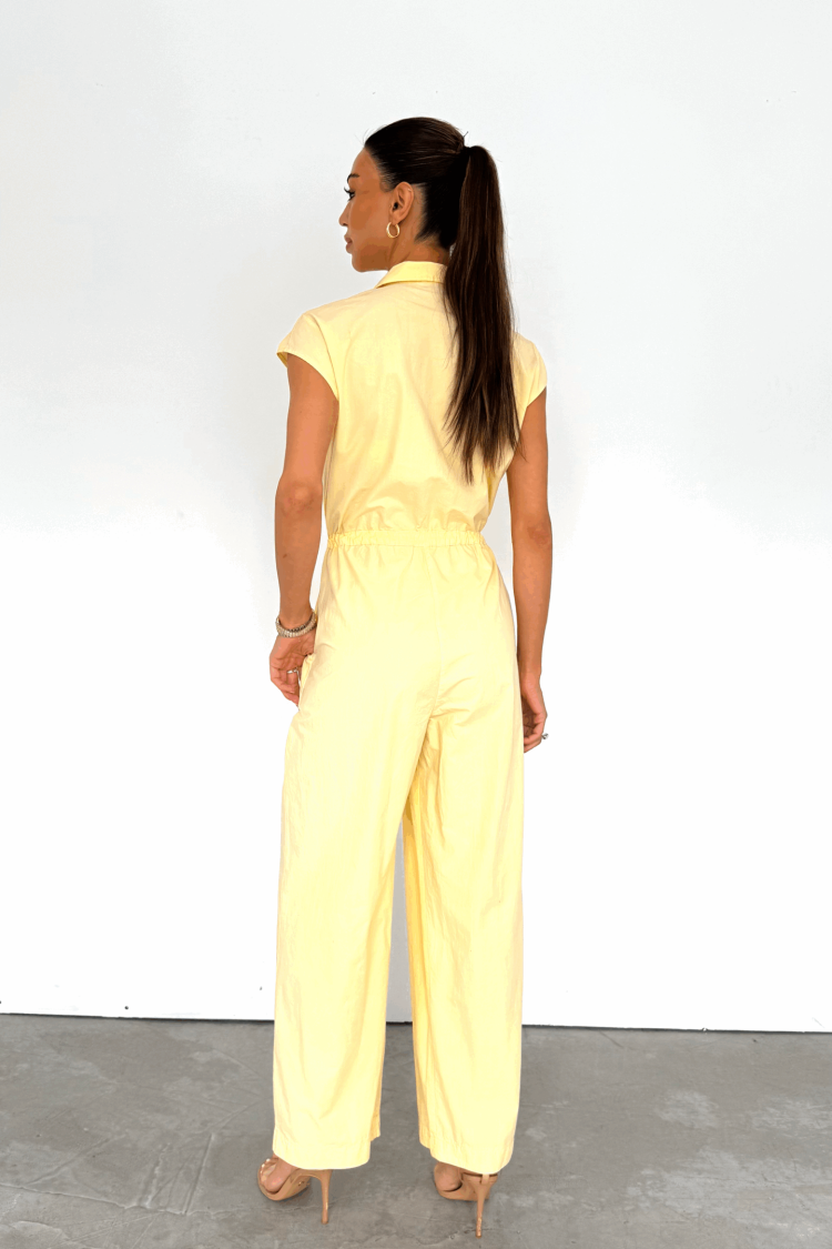 Khaki Casual Buttoned Shirt Jumpsuit With Polo Neck