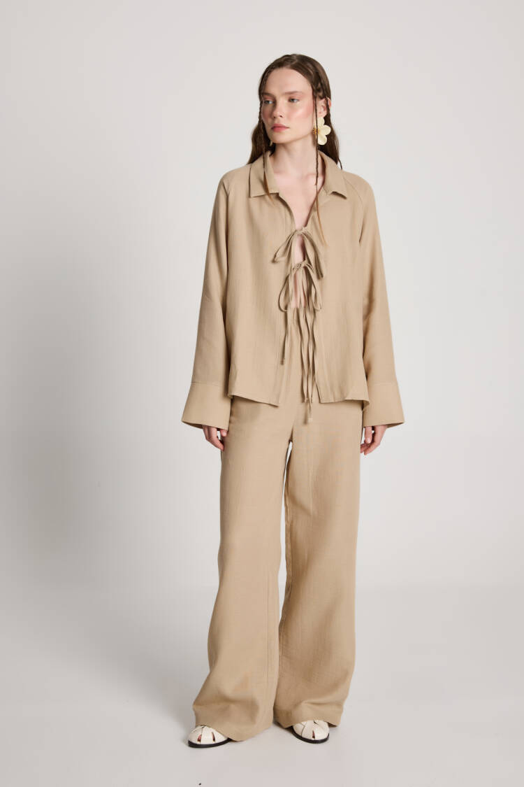 Beige Elegant Formal Suit With Notched Neck - Brand: First Angels - Women's Clothing Wholesale - Globality Store