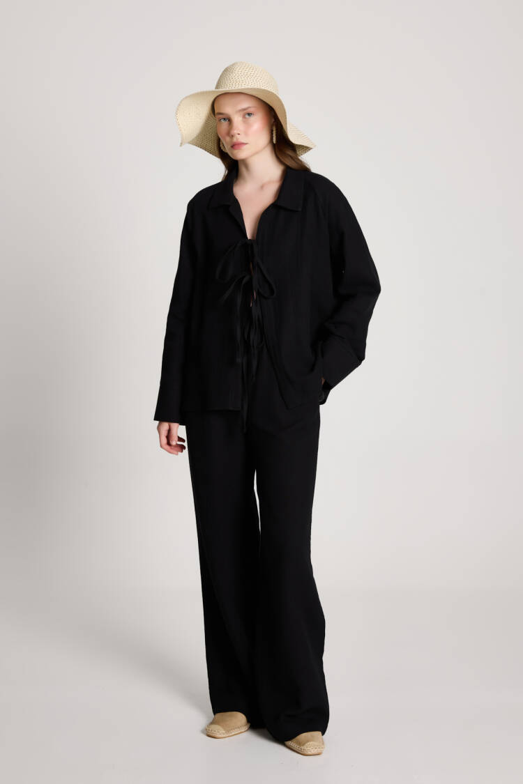 Suit With Notched Neck And Tie Closure - Brand: First Angels - Women's Clothing Wholesale - Globality Store