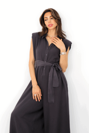 Beige Casual Elegant Formal Preppy Jumpsuit - Brand: Cream Rouge - Women & Kids, Baby Clothes Wholesale - Globality Store