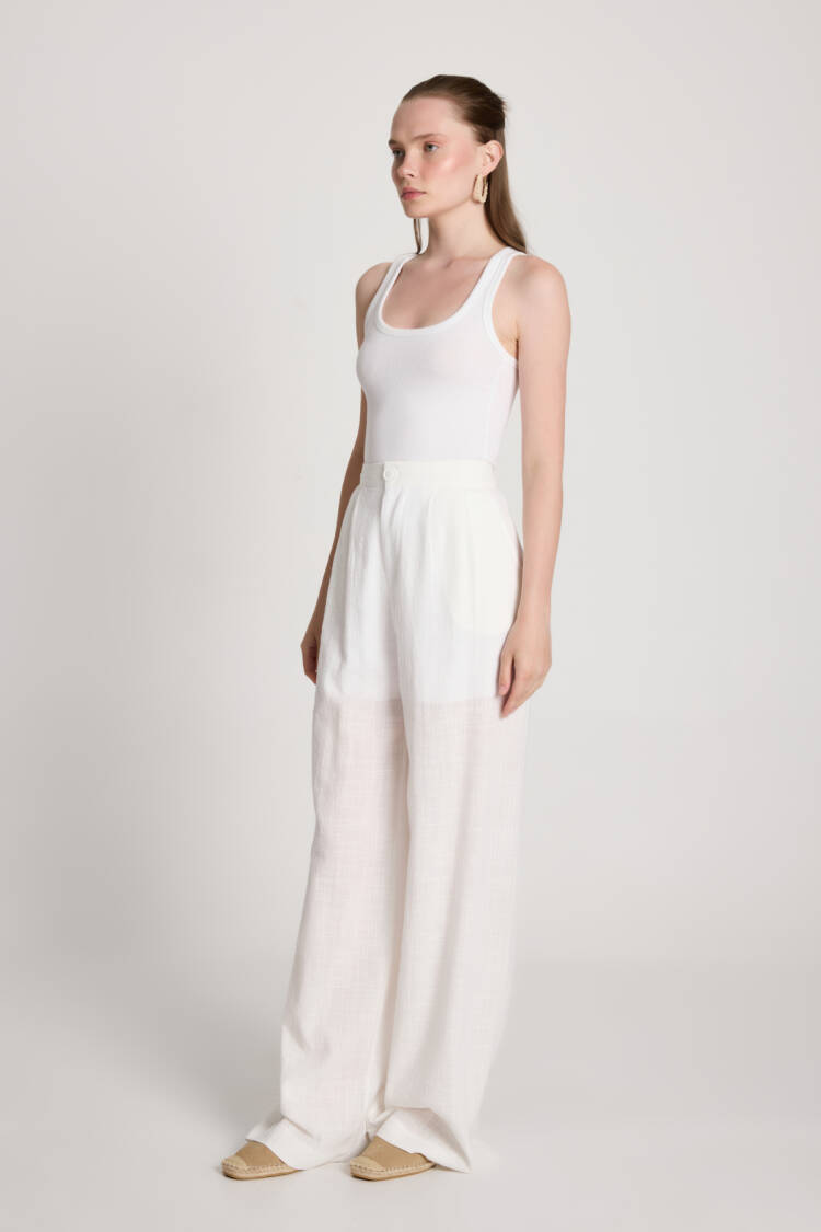 Palazzo Pants With High Waist And Wide Leg - Brand: First Angels - Women's Clothing Wholesale - Globality Store